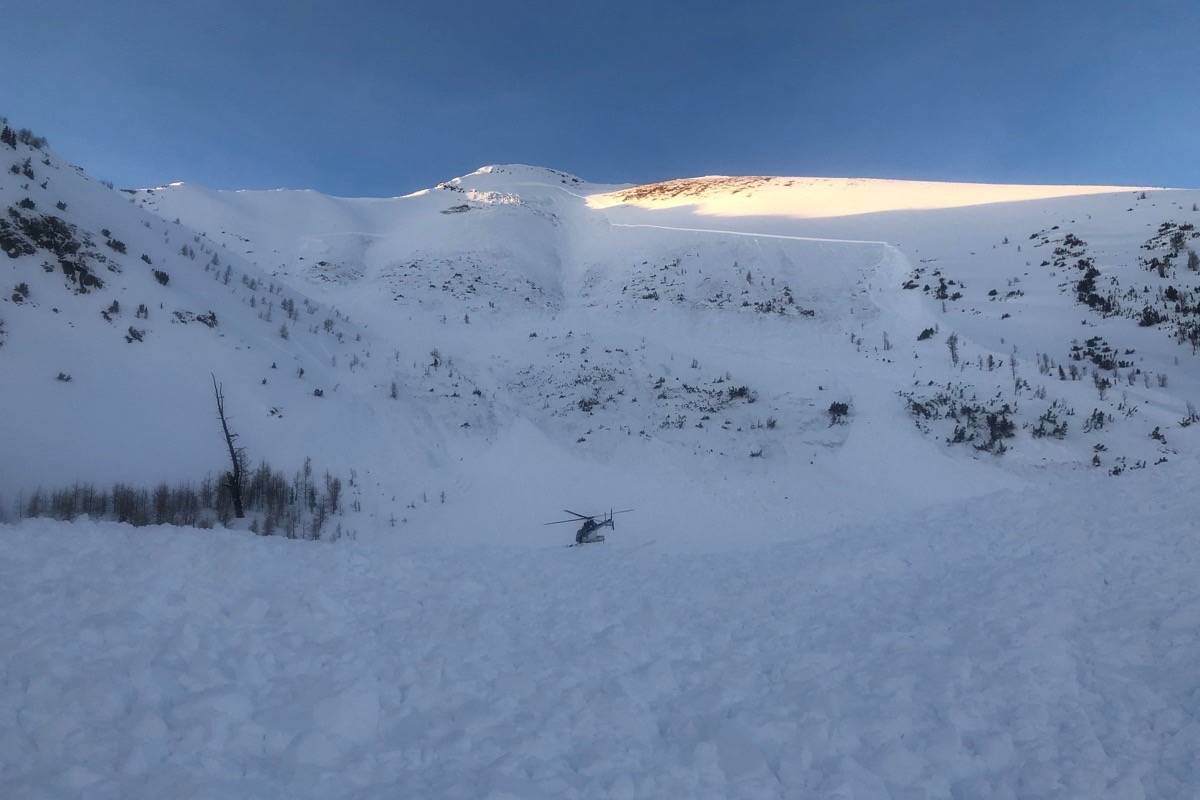Search crews are still looking for one missing person after an avalanche on Mount Brewer. (Avalanche Canada)