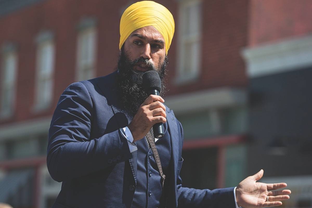 NDP Leader Jagmeet Singh announces he will run in a byelection in Burnaby South, during an event at an outdoor film studio, in Burnaby, B.C., on Wednesday August 8, 2018. THE CANADIAN PRESS/Darryl Dyck