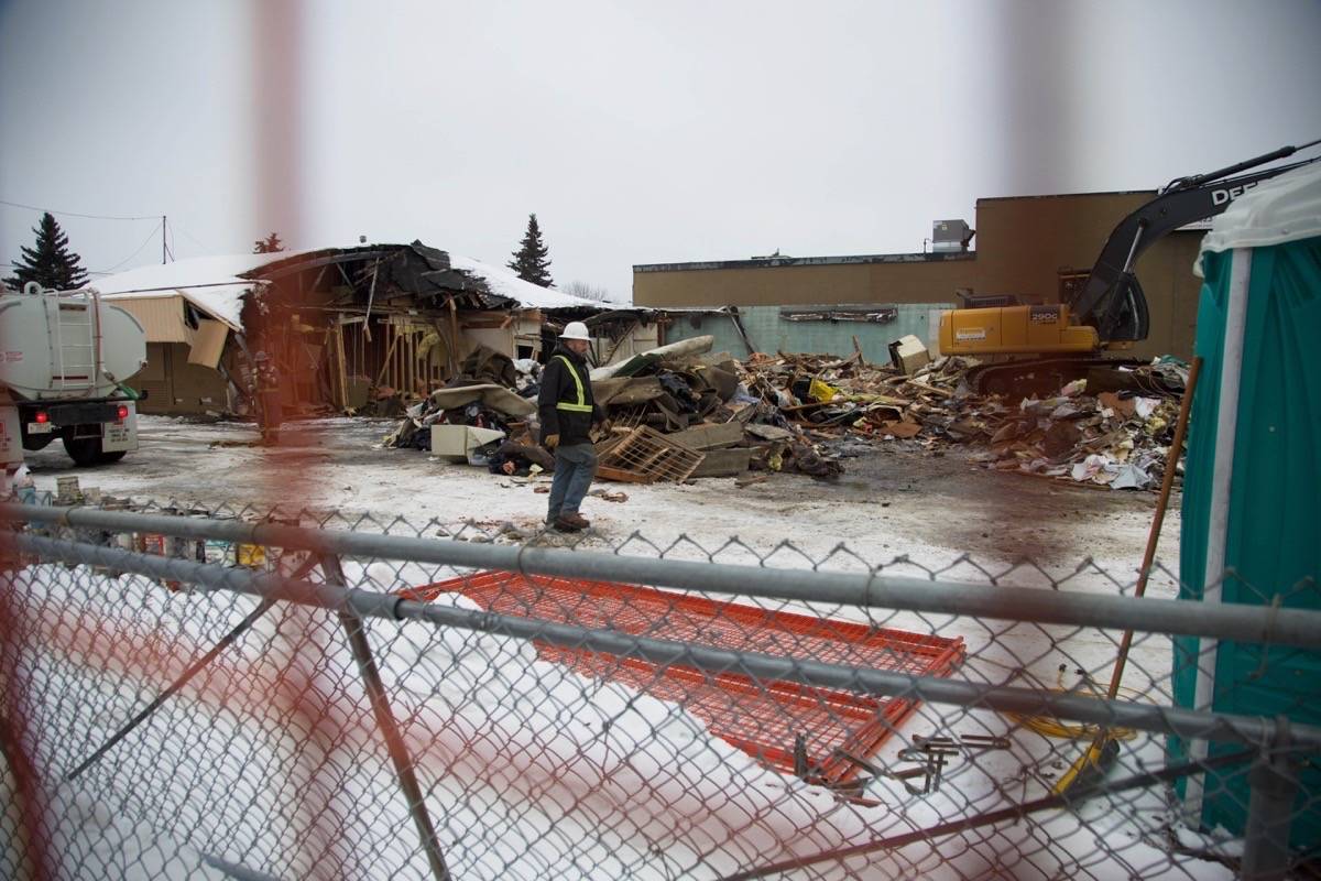 The old Greyhound Bus Depot is being demolished