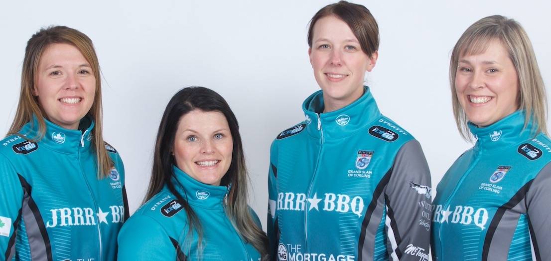 Defending Champions Team Scheidegger, Lethbridge Curling Club: Skip - Casey Scheidegger, 3rd - Cary-Anne McTaggart, 2nd - Jessie Haughian and Lead - Kristie Moore. Contributed photo