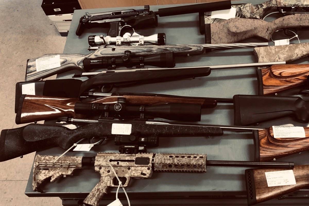 Blackfalds, Sylvan Lake RCMP and Lacombe Police arrest Blackfalds man, seize 14 firearms, stolen truck