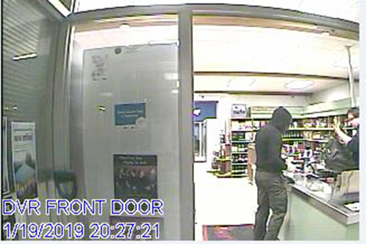 Rimbey RCMP are investigating an armed robbery that occurred Jan. 19 at the Rimbey Liquor Store at about 8:30 p.m.                                RCMP photo