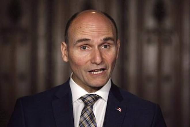 Social Development Minister Jean-Yves Duclos speaks at a press conference on Parliament Hill in Ottawa on Friday, May 25, 2018. A digital overhaul to simplify how Canadians let their governments know someone has died is moving at an incremental pace with no end date in sight. THE CANADIAN PRESS/ Patrick Doyle