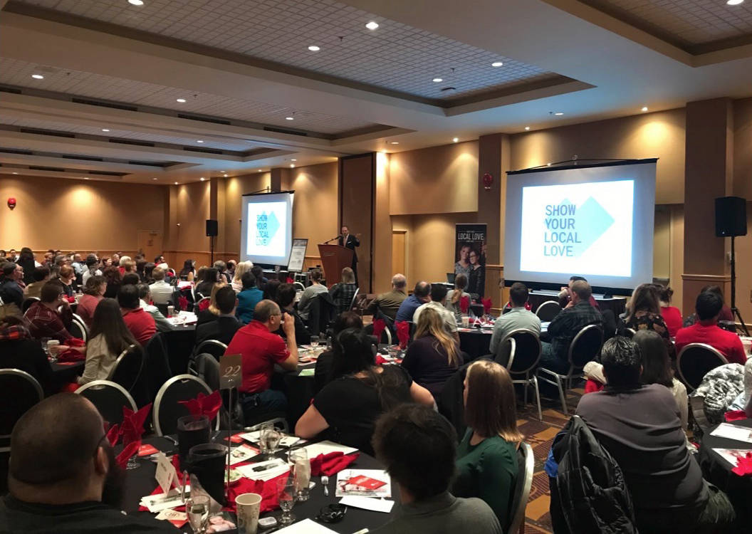 A Community Celebration Breakfast was held Jan. 25th to announce the results of the United Way’s ‘Show Your Local Love’ campaign. To date, more than $2 million has been brought in.                                Mark Weber/Red Deer Express