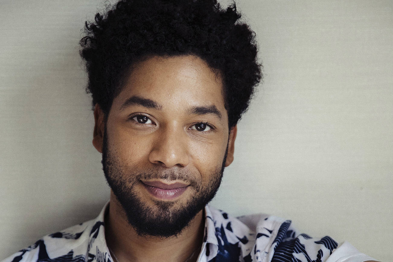 FILE - In this March 6, 2018 file photo, actor-singer Jussie Smollett, from the Fox series, “Empire,” poses for a portrait in New York. (Photo by Victoria Will/Invision/AP, File)