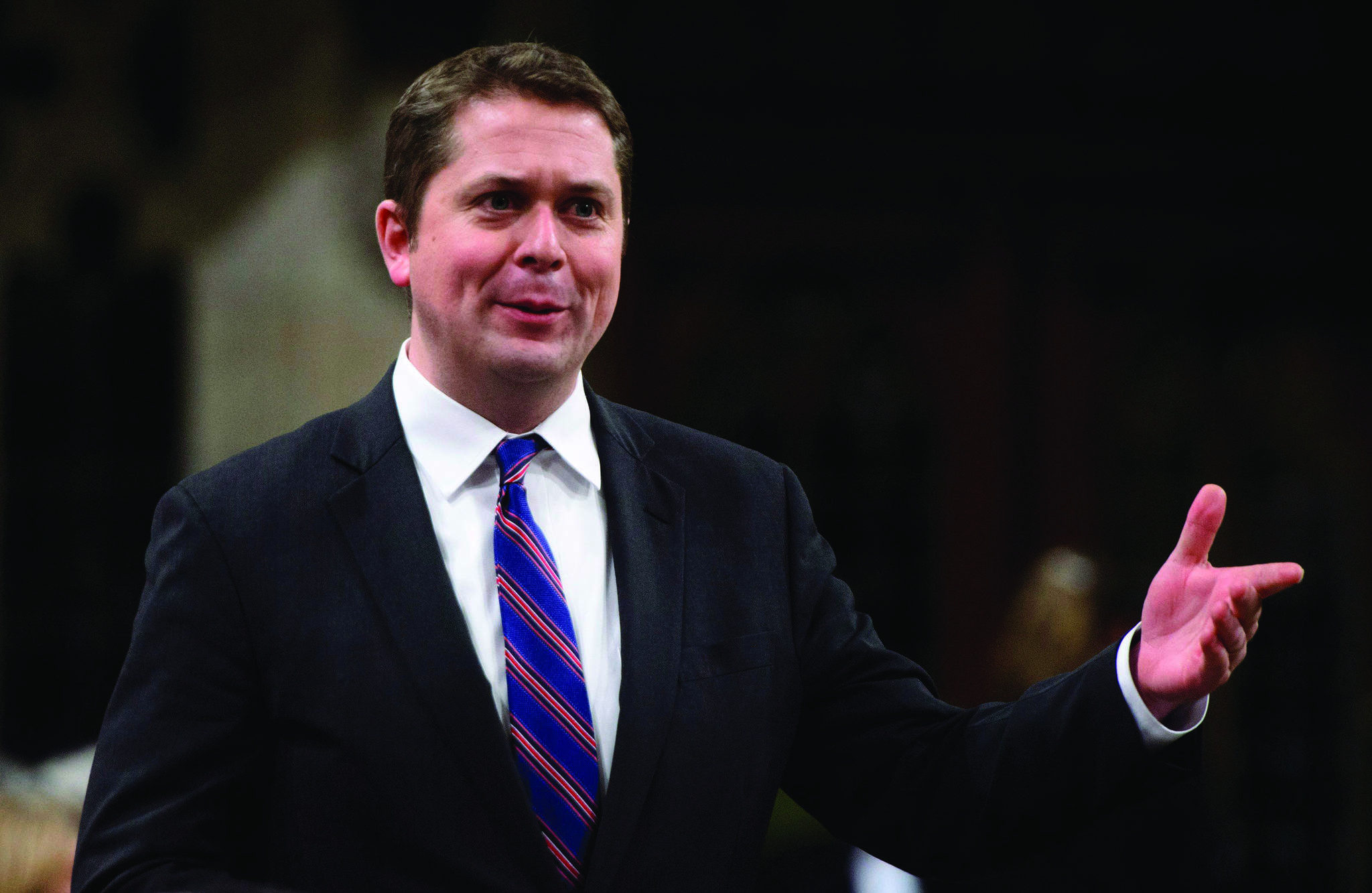 Conservative Leader Andrew Scheer stands during question period ion the House of Commons on Parliament Hill in Ottawa on Wednesday, March 28, 2018. THE CANADIAN PRESS/Sean Kilpatrick