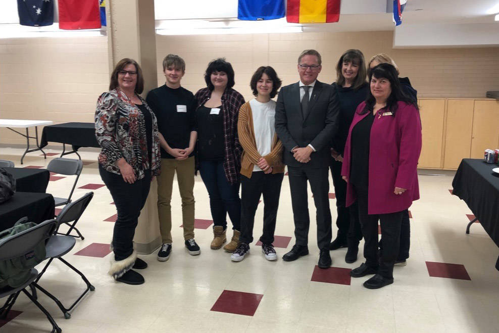 Minister of Education David Eggen visited Lindsay Thurber Comprehensive High School to host a gay-straight alliance roundtable on Feb. 6th. Robin Grant/Red Deer Express