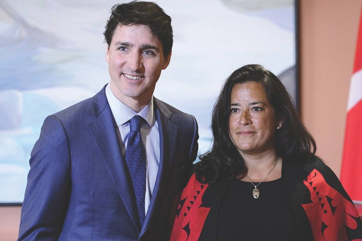 Prime Minister Justin Trudeau and Veterans Affairs Minister Jodie Wilson-Raybould attend a swearing in ceremony at Rideau Hall in Ottawa on Monday, Jan. 14, 2019. The Globe and Mail says former justice minister Jody Wilson-Raybould disappointed the Prime Minister’s Office by refusing to help SNC-Lavalin avoid a criminal prosecution. THE CANADIAN PRESS/Sean Kilpatrick