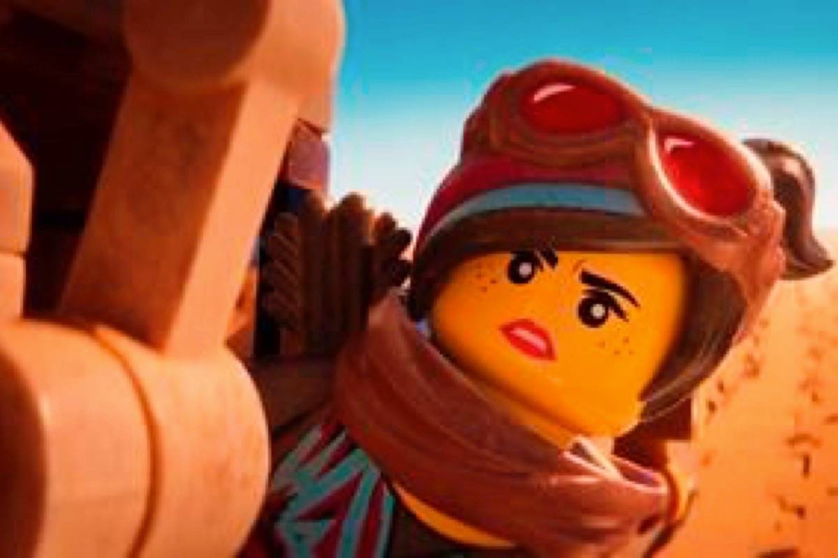 This image released by Warner Bros. Pictures shows the character Lucy/Wyldstyle, voiced by Elizabeth Banks, in a scene from “The Lego Movie 2: The Second Part.” (Warner Bros. Pictures via AP)