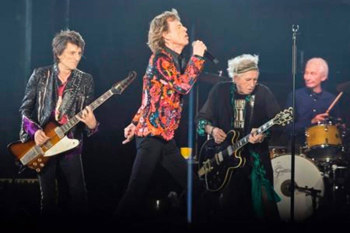 Ronnie Wood, left to right, Mick Jagger, Keith Richards and Charlie Watts of the Rolling Stones perform during the concert of their ‘No Filter’ Europe Tour 2017 at U Arena in Nanterre, outside Paris, France, October 22, 2017. THE CANADIAN PRESS/AP, Michel Euler