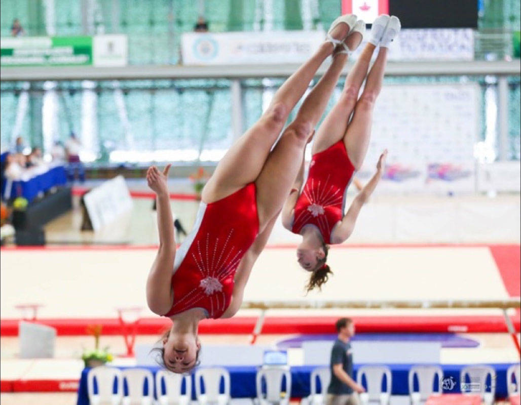 Kalena Soehn and her synchro partner from the 2018 Pacific Rim Championships in Colombia. She will be competing in the upcoming 2019 Canada Winter Games. photo submitted