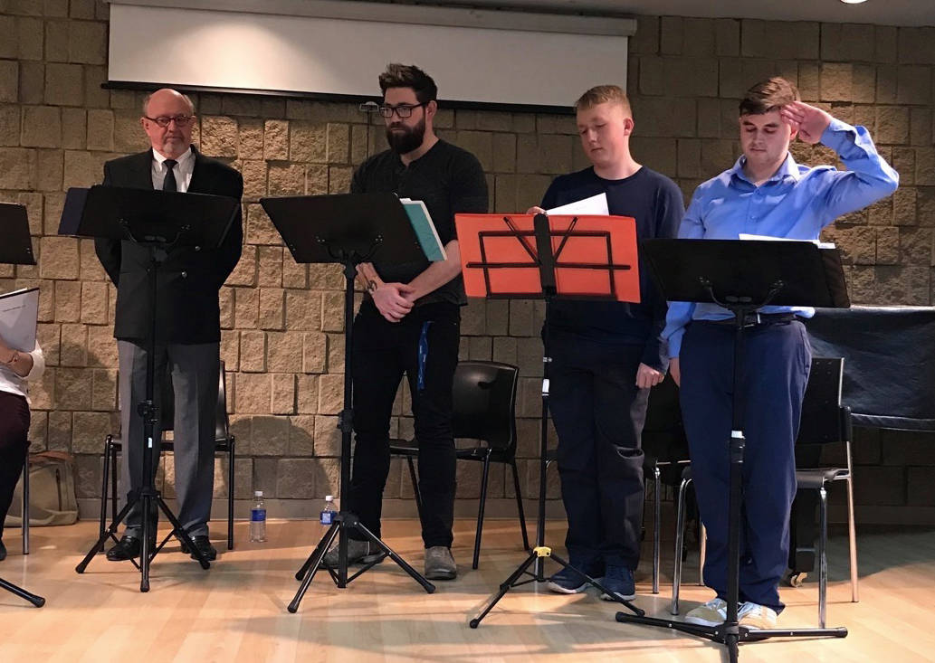 A cast performs a staged reading of a play during a recent Breaking Cover event at the Red Deer Public Library downtown. The next Breaking Cover event takes place March 10th.                                photo submitted