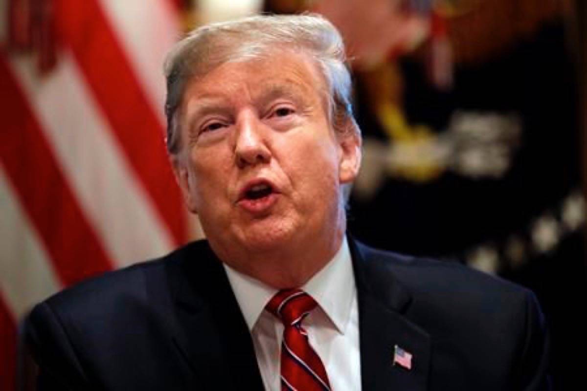 President Donald Trump speaks during a cabinet meeting at the White House, Tuesday, Feb. 12, 2019, in Washington. (AP Photo/ Evan Vucci)