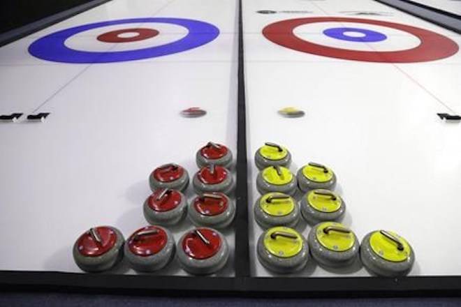 Curling rocks are shown Friday, Feb. 10, 2017, during a media demonstration the day before the opening ceremonies of the USA Curling Nationals in Everett, Wash. Upcoming changes to the Canadian junior curling championships are facing resistance as some young curlers lament losing a year of eligibility to play in it.THE CANADIAN PRESS/AP, Ted S. Warren