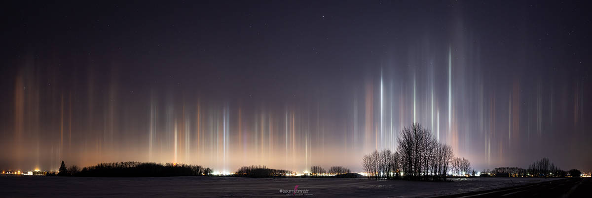 Alix resident captures beams of light near Lacombe