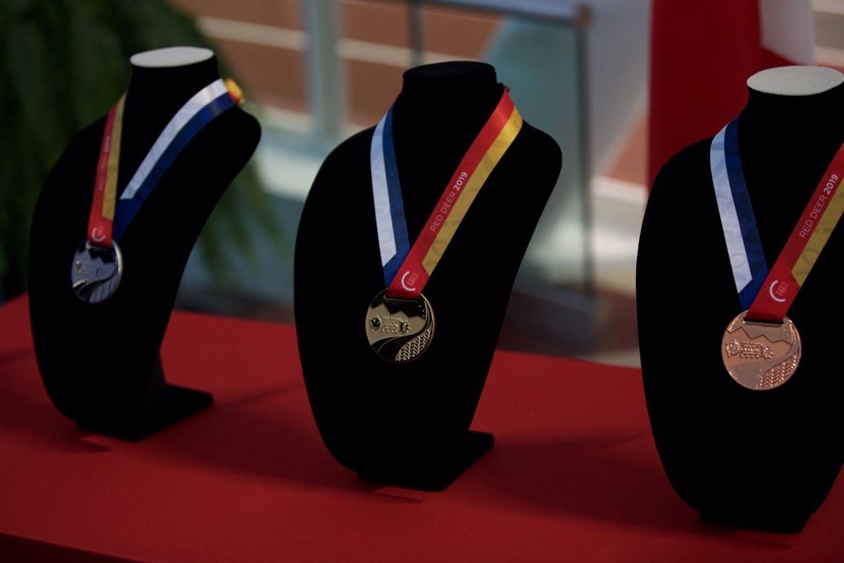 The 2019 Canada Winter Games medals were unveiled Friday afternoon at the kick off of the Games at the Gary W. Harris Canada Games Centre. Robin Grant/Red Deer Express