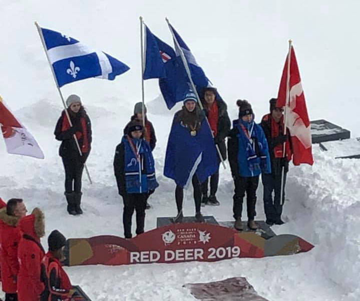 Calgary’s Brooklyn McDougall finished the long track speed skating 1,500 metre race with a time of 2:16.69. She took home gold. Facebook photo