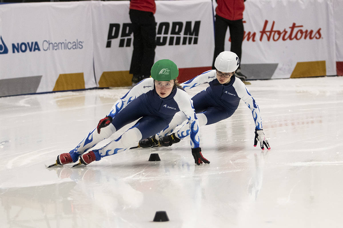 Albertans took part in short-track speed skating qualifiers at the Gary W. Harris Centre on Feb. 17th, 2019 during the 2019 Canada Games. Todd Colin Vaughan/Lacombe Express