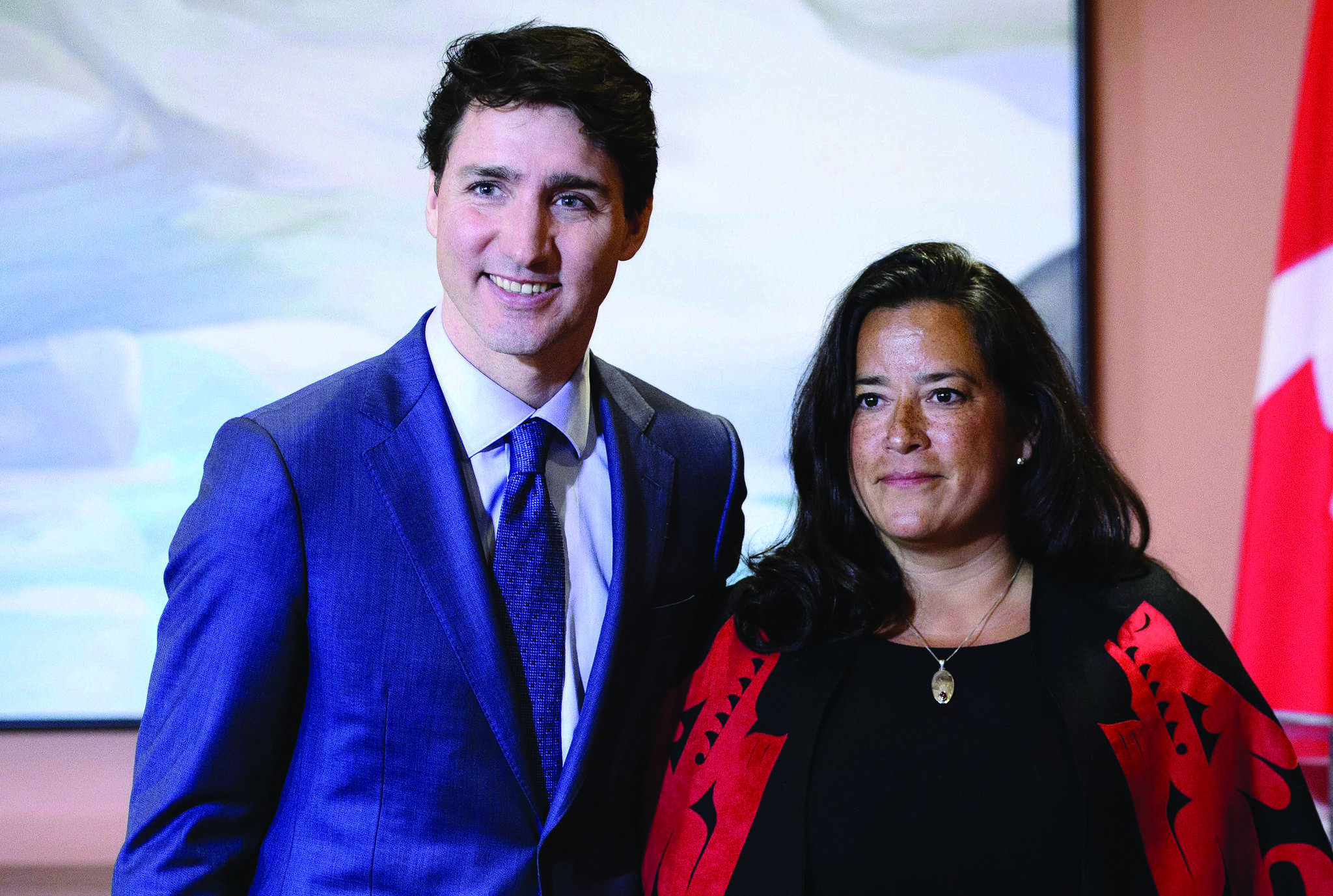 Prime Minister Justin Trudeau and Veterans Affairs Minister Jodie Wilson-Raybould attend a swearing in ceremony at Rideau Hall in Ottawa on Monday, Jan. 14, 2019. The Globe and Mail says former justice minister Jody Wilson-Raybould disappointed the Prime Minister’s Office by refusing to help SNC-Lavalin avoid a criminal prosecution. (Sean Kilpatrick/The Canadian Press)