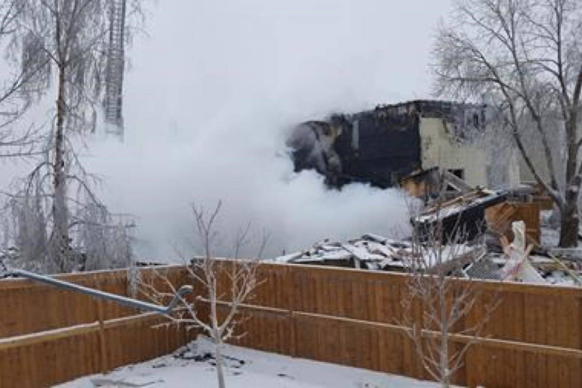 The aftermath of a house explosion is shown in Calgary, Alta., Sunday, Feb.17, 2019 in a handout photo. (THE CANADIAN PRESS/HO-Dale Frizzell)