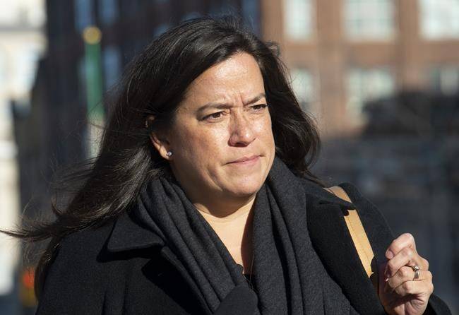 Liberal MP Jody Wilson-Raybould leaves the Parliament buildings following Question Period in Ottawa, Tuesday, February 19, 2019. (THE CANADIAN PRESS/Adrian Wyld)