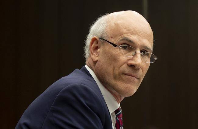 Clerk of the Privy Council Michael Wernick waits to appear before the Justice Committee meeting in Ottawa, Thursday February 21, 2019. (THE CANADIAN PRESS/Adrian Wyld)