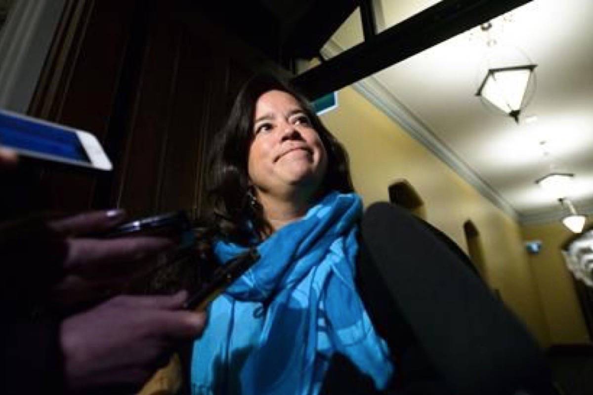 Liberal MP Jody Wilson-Raybould arrives at a caucus meeting on Parliament Hill in Ottawa on Wednesday, Feb. 20, 2019. (Sean Kilpatrick/The Canadian Press)