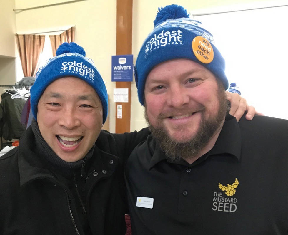 Councillor Lawrence Lee and The Mustard Seed’s Byron Bradley. photo submitted