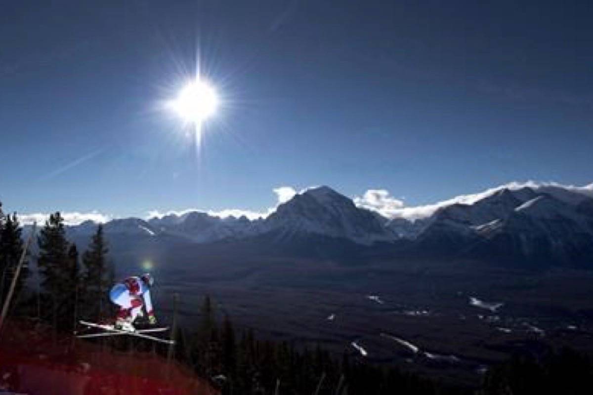 After a month of frigid temperatures in the Rockies, an Environment Canada forecast for colder than typical weather in March is good news for ski resort operators hoping to extend the season with packs of spring skiers. Beat Feuz, of Switzerland, soars down the course during the men’s World Cup downhill ski race in Lake Louise, Alta., on Saturday, Nov. 24, 2018. THE CANADIAN PRESS/Frank Gunn