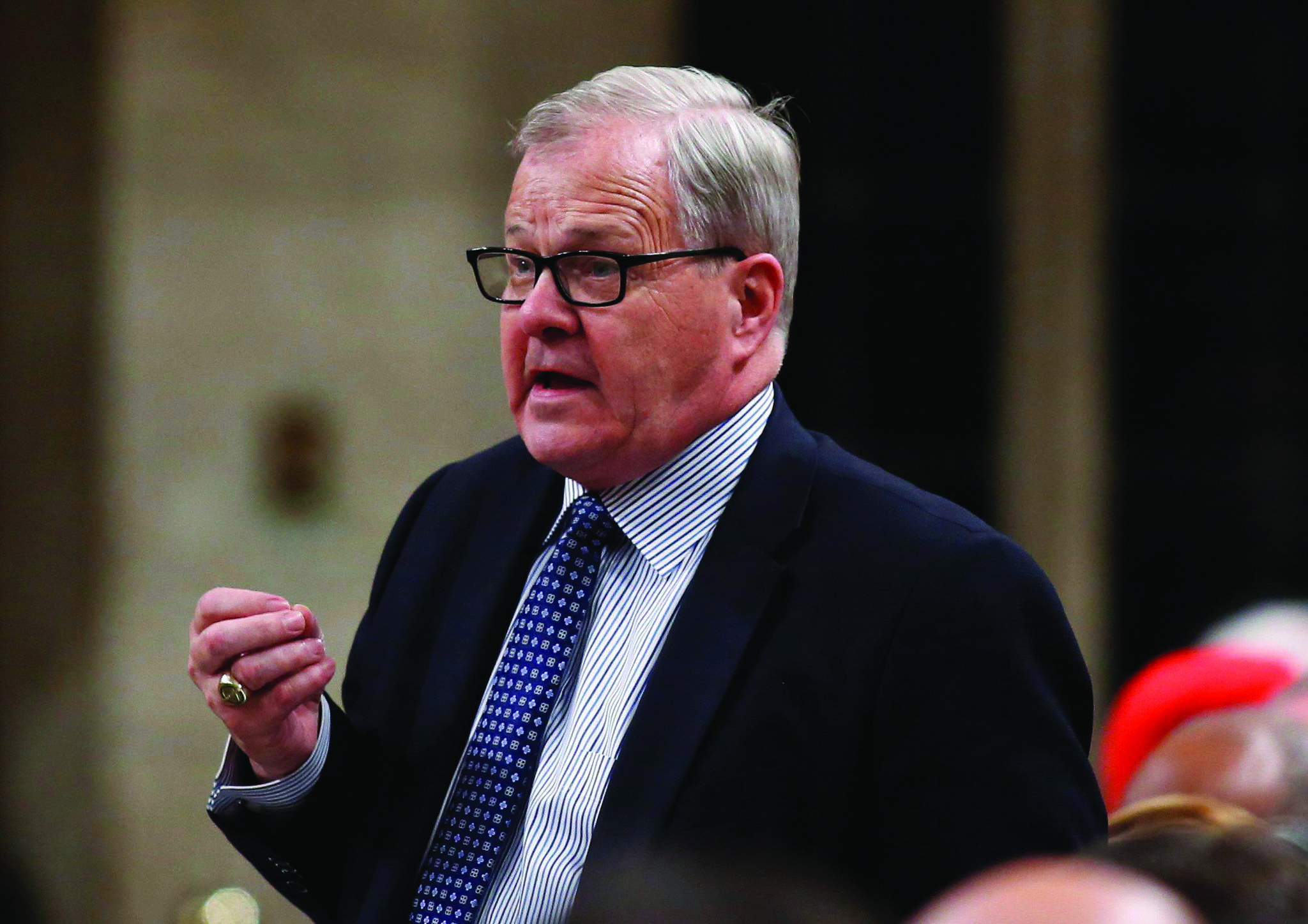 Minister of Agriculture and Agri-Food Lawrence MacAulay rises in the House of Commons during Question Period in Ottawa on Monday, June 11, 2018. (Patrick Doyle/The Canadian Press)