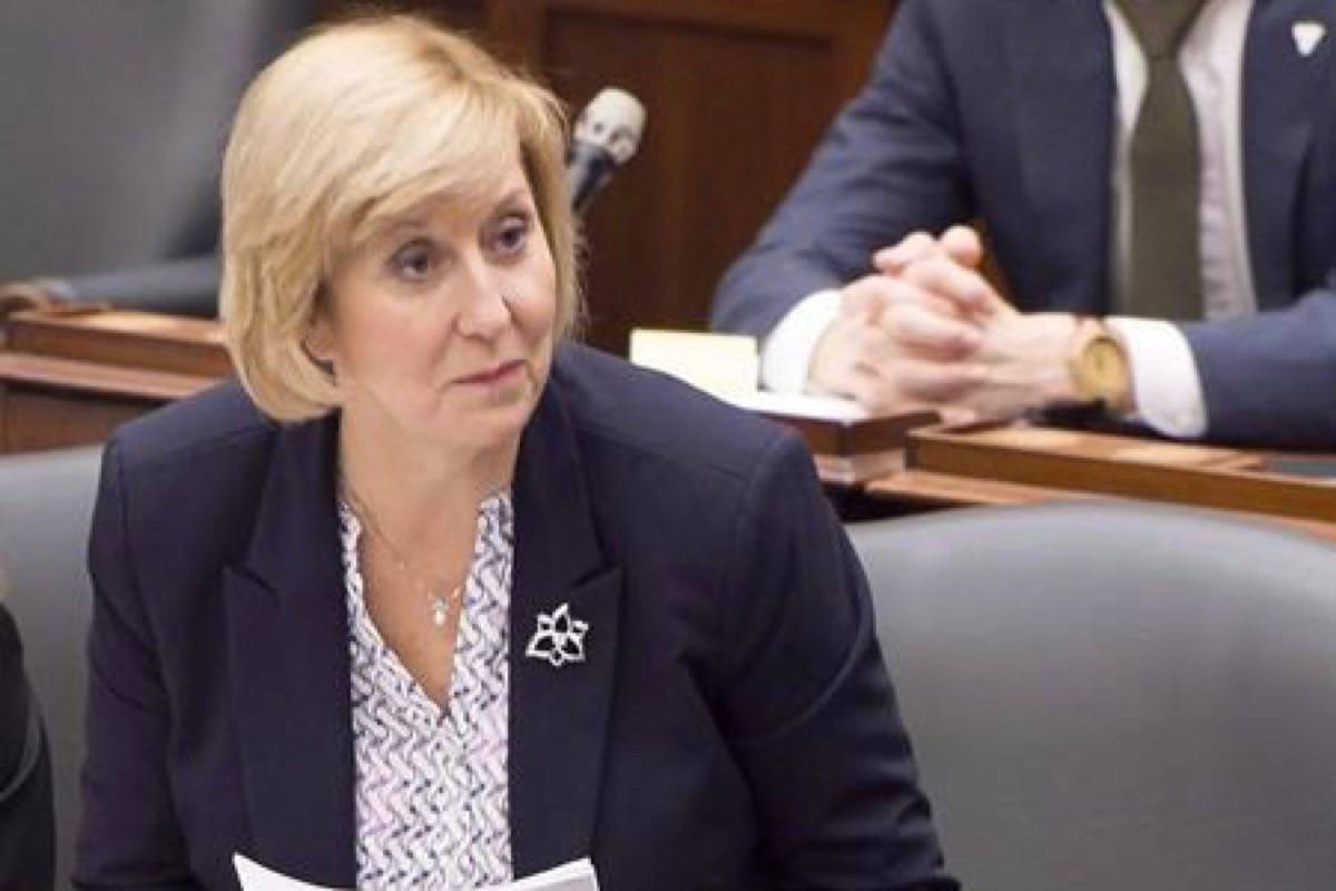 Ontario Labour Minister Laurie Scott introduces back-to-work legislation in the Ontario Legislature in Toronto on Monday, December 17, 2018. Ontario is gathering feedback on legislation aimed at eliminating the gender wage gap, including asking businesses how onerous pay transparency reporting would be. THE CANADIAN PRESS/Frank Gunn