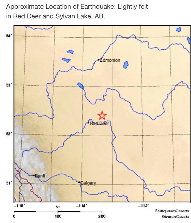 UPDATE: Earthquake in Sylvan Lake area leads to blackout