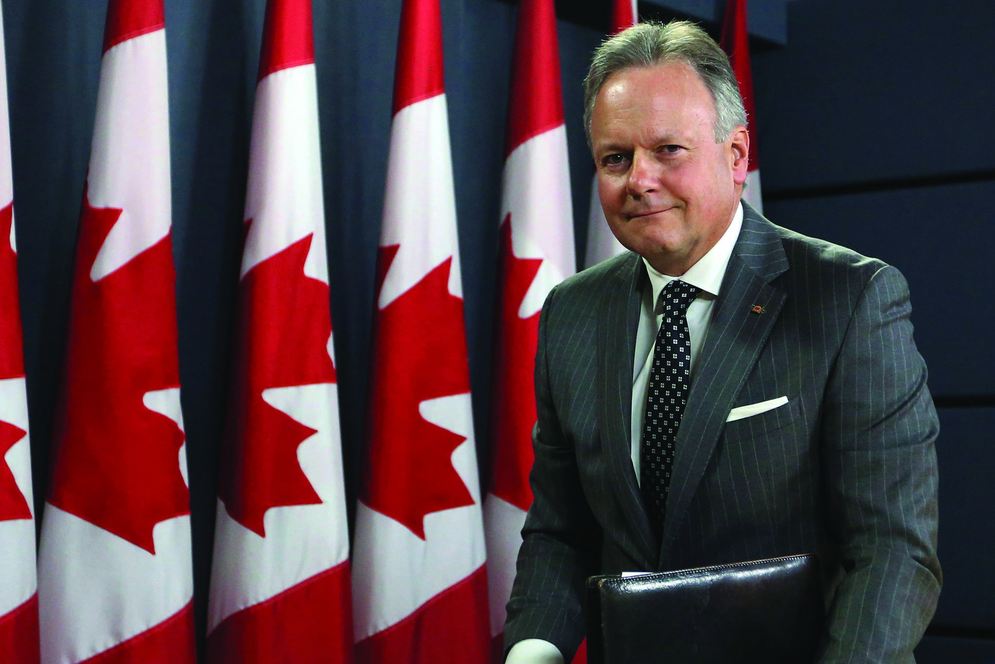 Stephen Poloz, Governor of the Bank of Canada concludes a news conference concerning the rise of the bank’s interest rates, in Ottawa, Tuesday July 12, 2017. (Fred Chartrand/The Canadian Press)