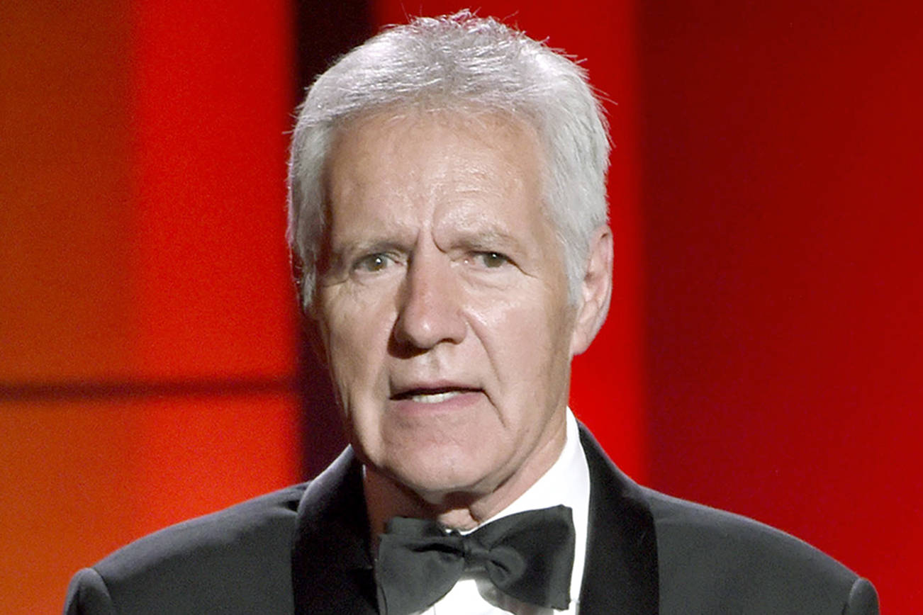 Alex Trebek speaks at the 44th annual Daytime Emmy Awards at the Pasadena Civic Center in Pasadena, Calif on April 30, 2017. (Photo by Chris Pizzello/Invision/AP, File)