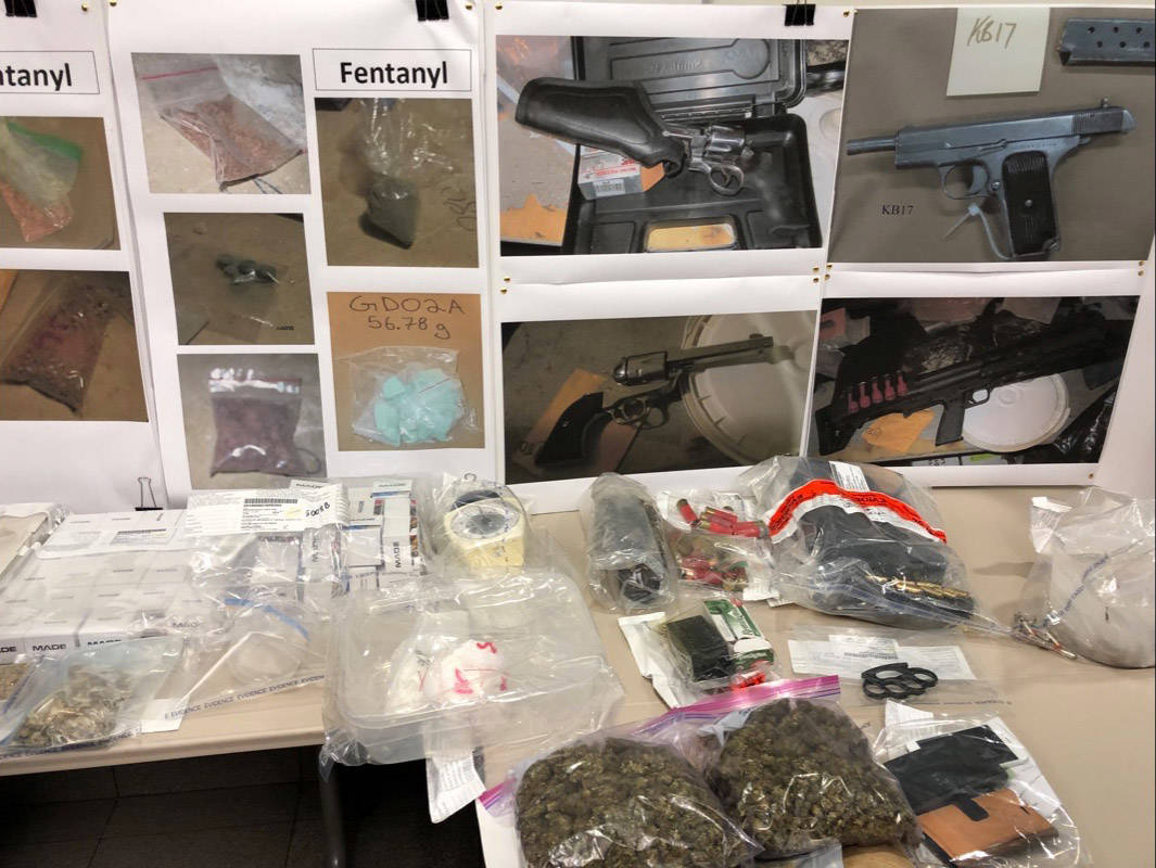 Red Deer Police have charged three people with 50 criminal charges after executing five search warrants in Red Deer, Airdrie, Calgary, Rockie View County. Robin Grant/Red Deer Express