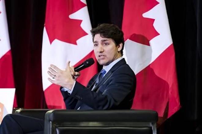 Prime Minister Justin Trudeau participates in an armchair discussion at the Prospectors & Developers Association of Canada Convention in Toronto on Tuesday, March 5, 2019. THE CANADIAN PRESS/Christopher Katsarov