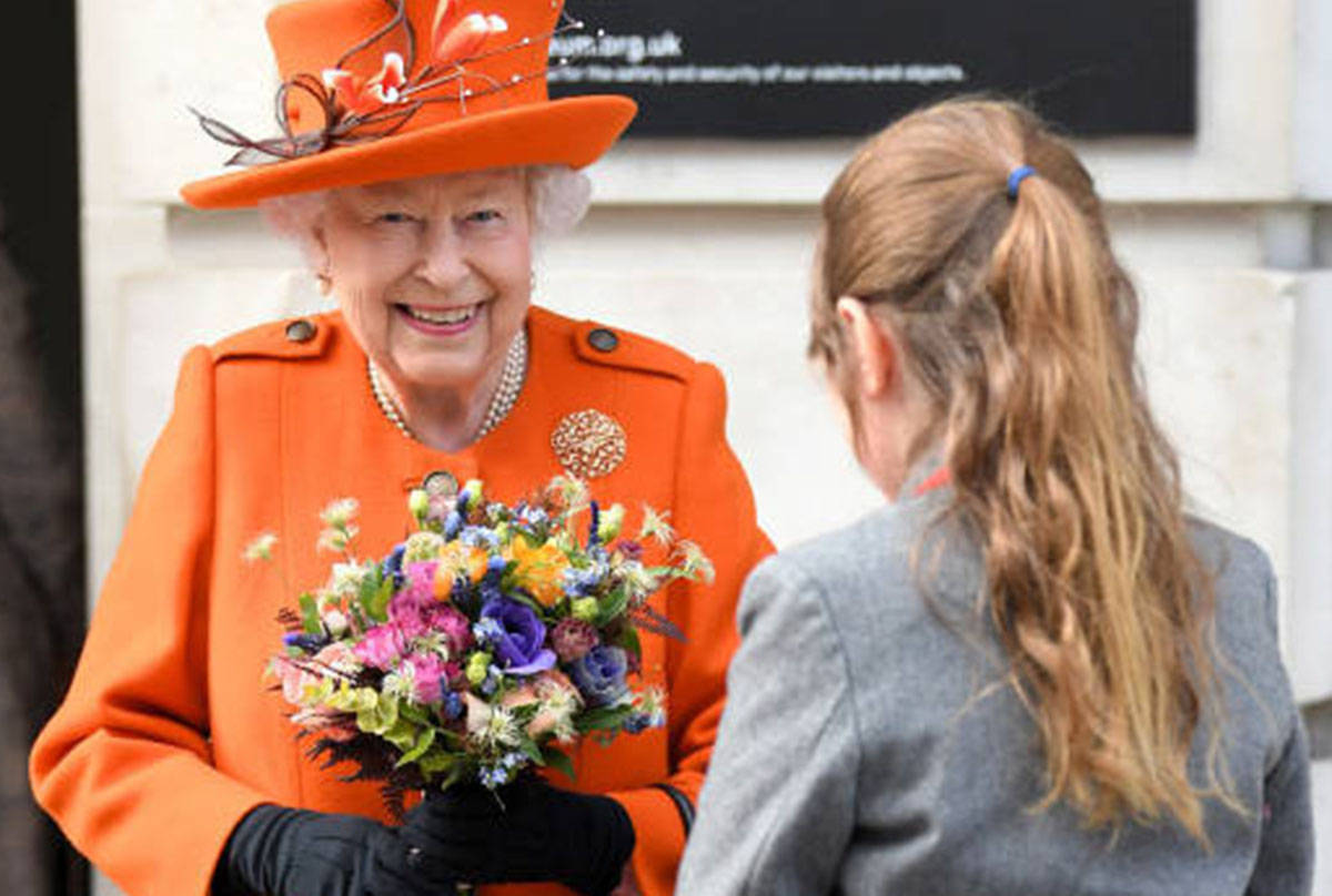 LONDON, ENGLAND - MARCH 07: Queen Elizabeth II visits the Science Museum on March 07, 2019 in London, England. Queen Elizabeth II visited the museum to announce its summer exhibition, ‘Top Secret’, and unveil a new space for supporters, to be known as the Smith Centre. (Photo by Karwai Tang/WireImage)