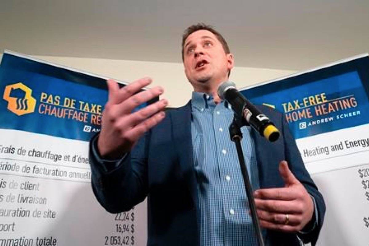 Conservative Leader Andrew Scheer responds to reporters questions, Wednesday, March 6, 2019 while visiting a supporter in Quebec City. THE CANADIAN PRESS/Jacques Boissinot