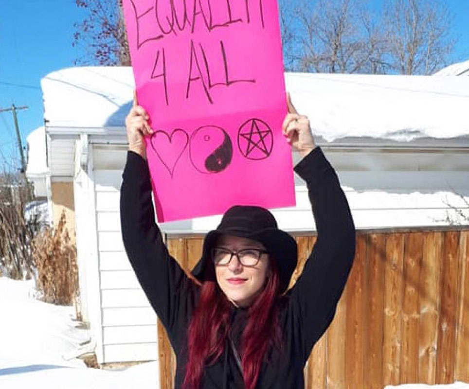Lacombe resident Amber Maetche said the ‘rope em and grope em’ comment she heard from a Yellow Vest protester Saturday while marching in Red Deer’s Women’s March is disrespectful. She’s speaking out against it. Photo/Facebook