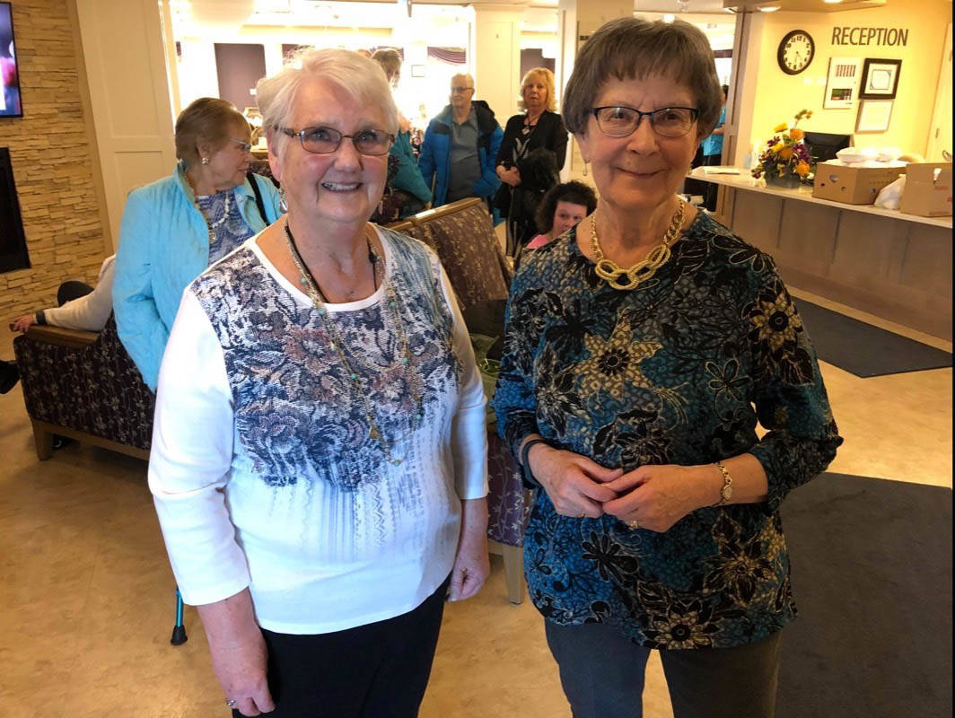 Marlene Steppler, left, and Mary-Rose Lunam are heading to Edmonton to see the opera The Magic Flute. Lunam’s dream came true after participating in the “Dream a Little Dream” program for seniors living in Christenson communities. Robin Grant/Red Deer Express