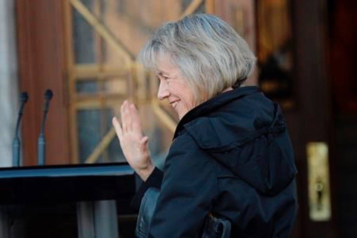 Joyce Murray arrives for a swearing in ceremony at Rideau Hall in Ottawa on Monday, March 18, 2019. THE CANADIAN PRESS/Adrian Wyld