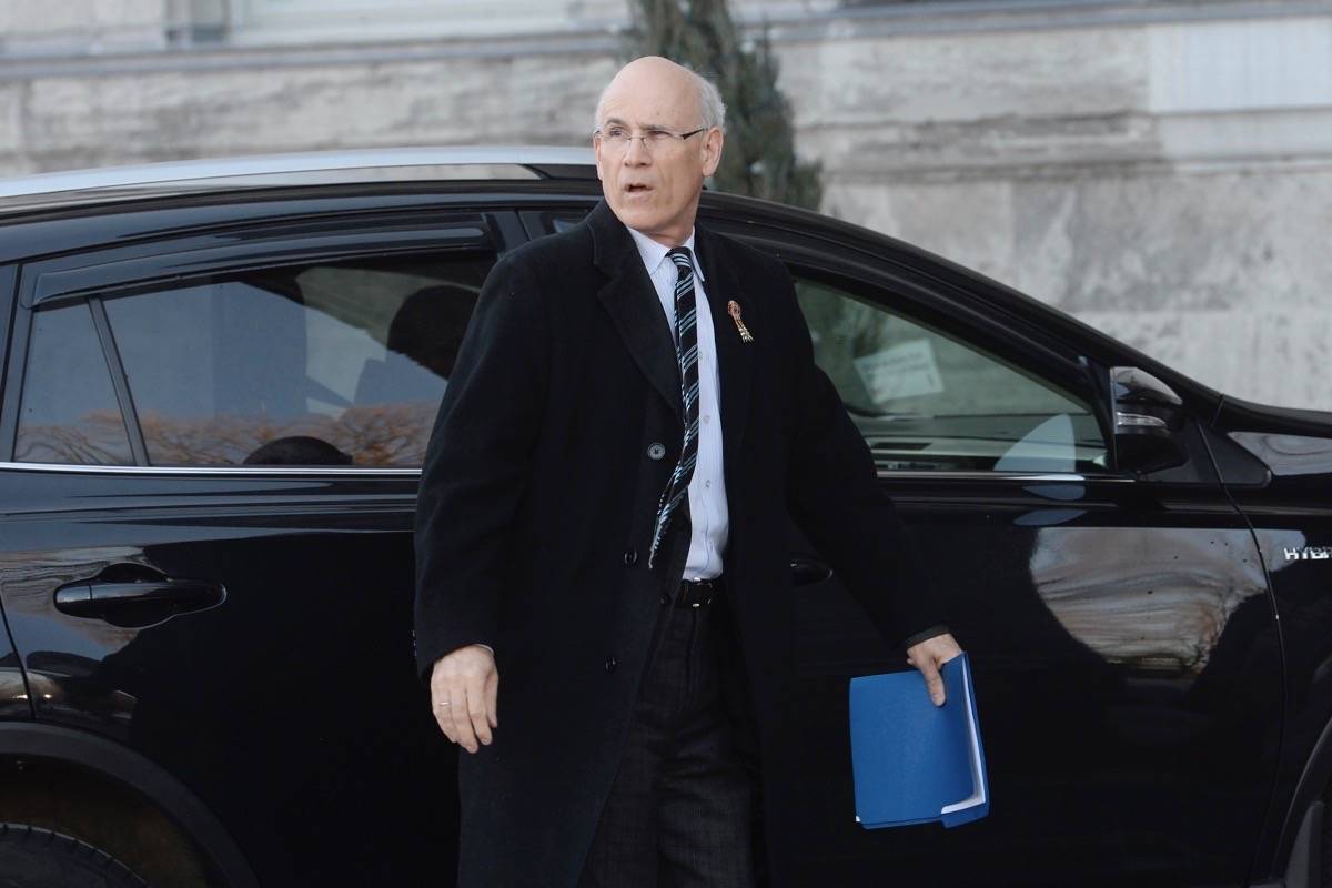 Clerk of the Privy Council Michael Wernick arrives for a swearing in ceremony at Rideau Hall in Ottawa on Monday, March 18, 2019. Wernick, clerk of the Privy Council _ the country’s top bureaucrat _ is leaving his job, telling Prime Minister Justin Trudeau in an open letter that recent events show him there is no path for a “relationship of mutual trust” if the Conservatives or NDP form the next government. (Adrian Wyld/The Canadian Press)