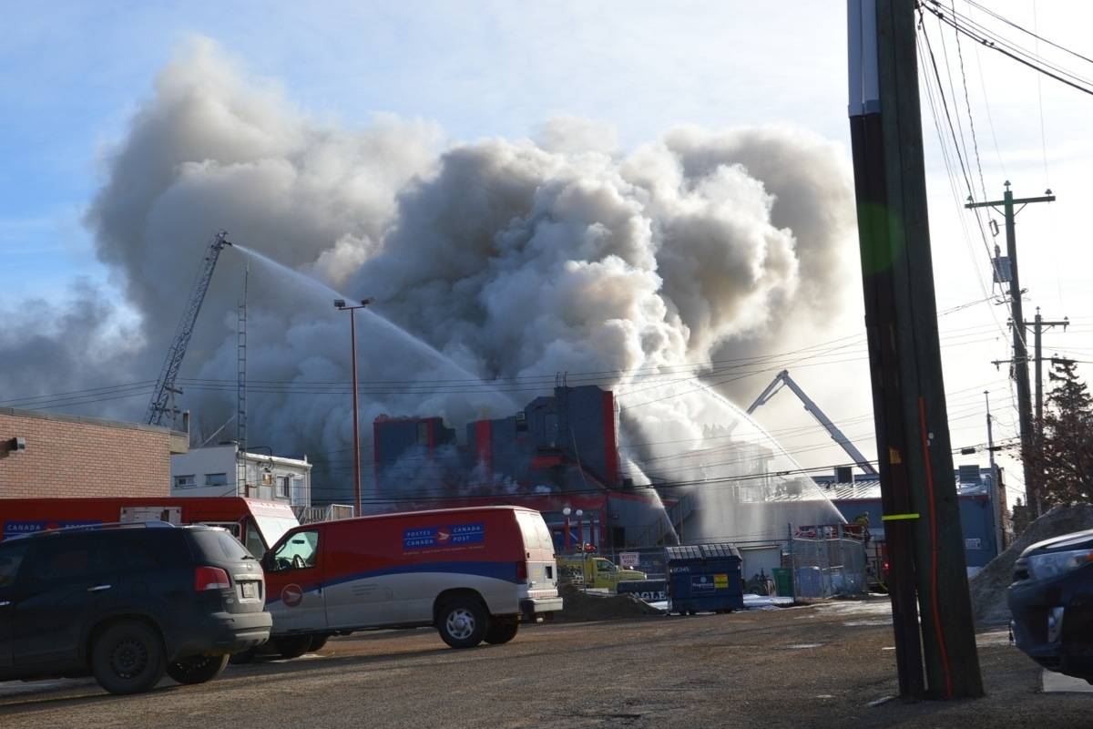 PHOTOS: Massive fire at Wetaskiwin’s Rigger’s Hotel