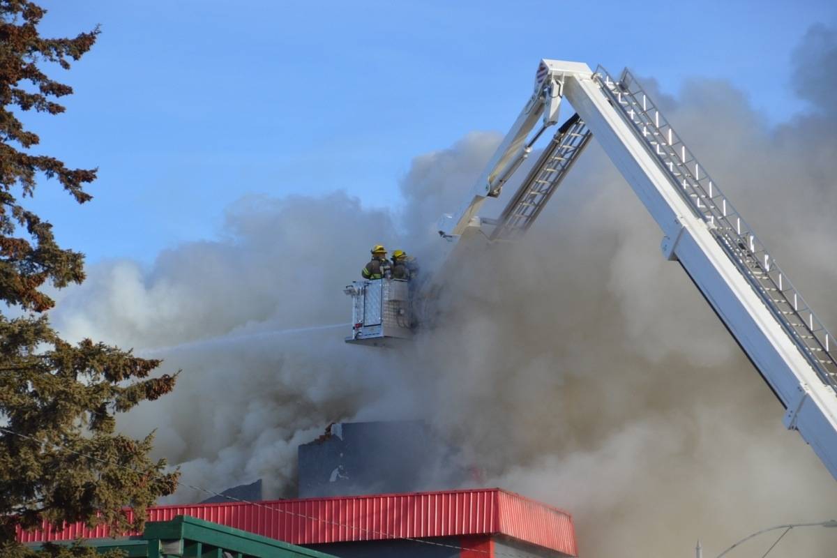 PHOTOS: Massive fire at Wetaskiwin’s Rigger’s Hotel