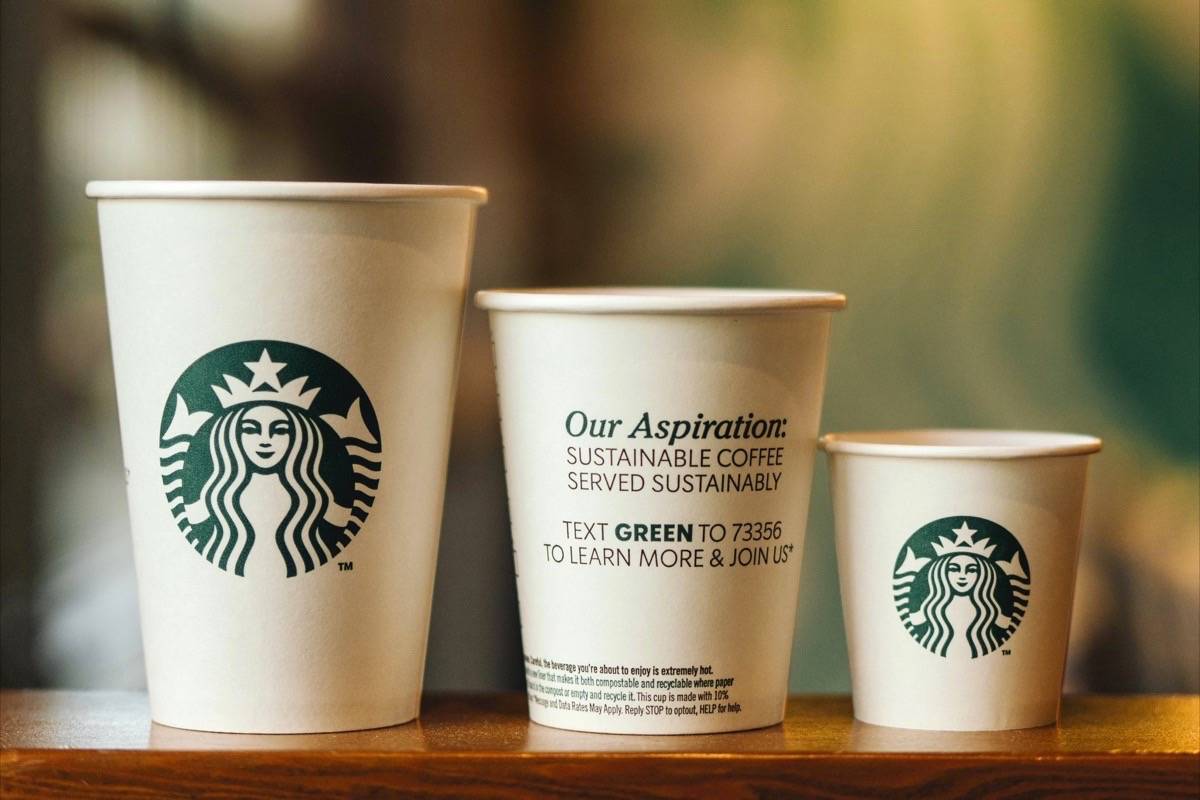 Starbucks is testing out new compostable cups. (Starbucks/Twitter)