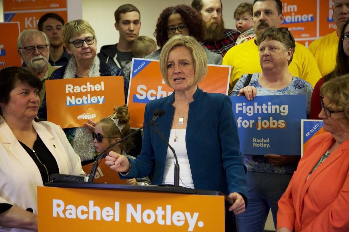 NDP Leader Rachel Notley stopped in Red Deer Wednesday as part of her official election campaign. Robin Grant/Red Deer Express
