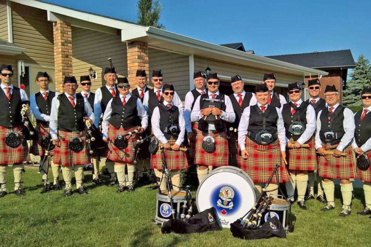The Red Deer Legion Pipe Band will perform April 5h at the Elks Lodge to fundraise for their trip to Scotland in 2020. photo submitted