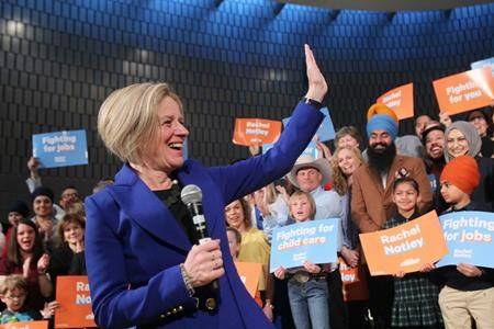 Alberta NDP Leader Rachel Notley makes an announcement in Calgary on Tuesday, March 19, 2019. (THE CANADIAN PRESS/Dave Chidley)