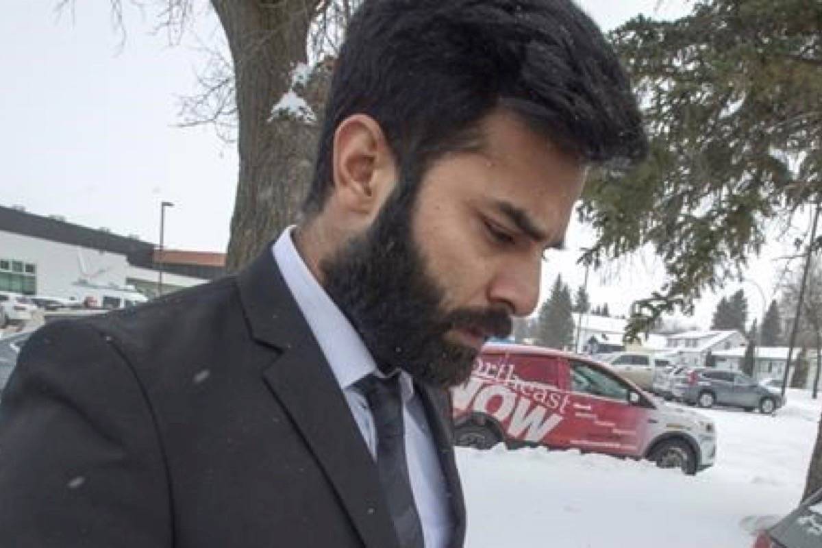 Jaskirat Singh Sidhu, the driver of the truck that collided with the bus carrying the Humboldt Broncos hockey team leaves closing arguments at his sentencing hearing Thursday, January 31, 2019 in Melfort, Sask. A judge deciding the fate of a truck driver who caused the deadly Humboldt Broncos crash is an intense former Crown prosecutor who once worked as a conservation officer and, while growing up in rural Saskatchewan, even played on a boys hockey team. (THE CANADIAN PRESS/Ryan Remiorz)