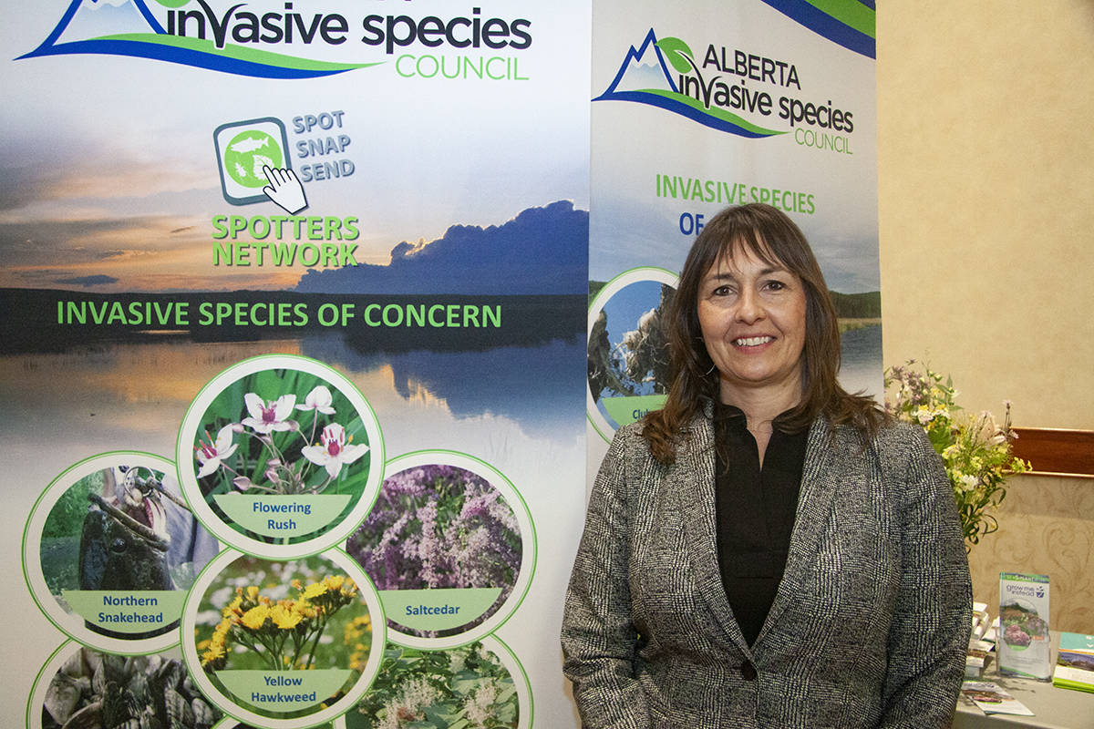 Delinda Ryerson, executive director of the Alberta Invasive Species Council, was at the Lacombe Memorial Centre during the Council’s sixth annual conference on March 20th, 2019. Todd Colin Vaughan/Lacombe Express